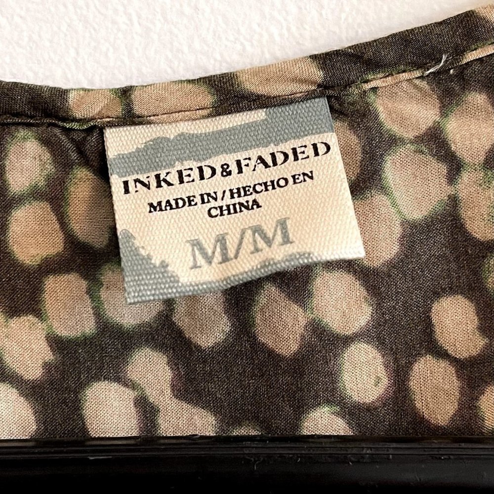 Olive Green/Cream Print Tank - Medium - Picture 3 of 5